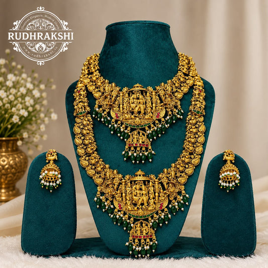 Royal Temple Jewellery Set – Green Stone Collection BS:02