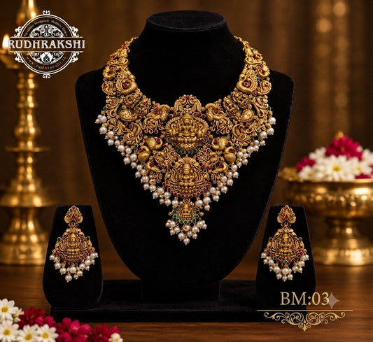 Royal Temple Jewellery Necklace Set - BM:03